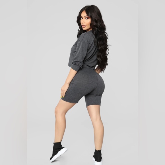 Fashion Nova Chicago Short Set - Charcoal - Picture 3 of 4